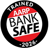 AARP Bank Safe Trained Logo 2026